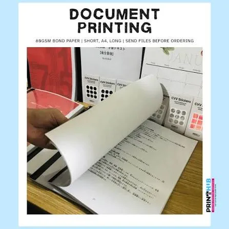 Document Printing - Bond Paper